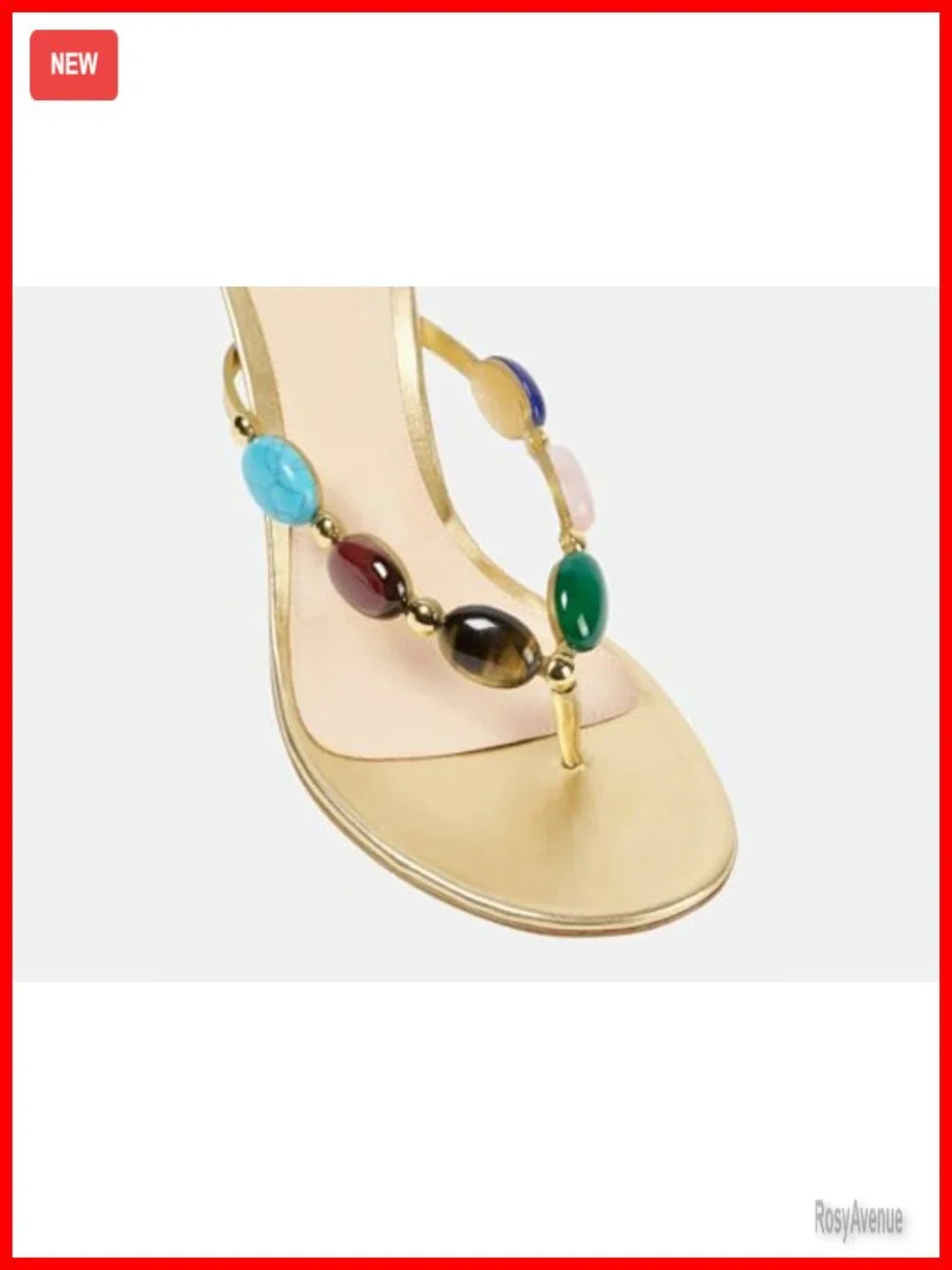 Jeweled Kitten Heel Sandals Flip Flop Open Toe Slides Bohemian Beach Shoes